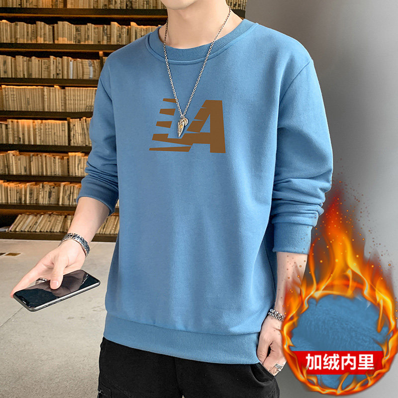 抖音直播2025秋冬新款潮流青少年男士LA印花加绒卫衣JR057-P19,男装卫衣,星座1816-1（原1210-1）