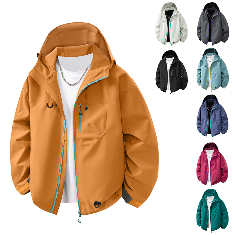 秋季新款男女三防户外登山服青少年学生冲锋衣夹克外套潮7870-P45，男装夹克，星座1816-1（原1210-1）