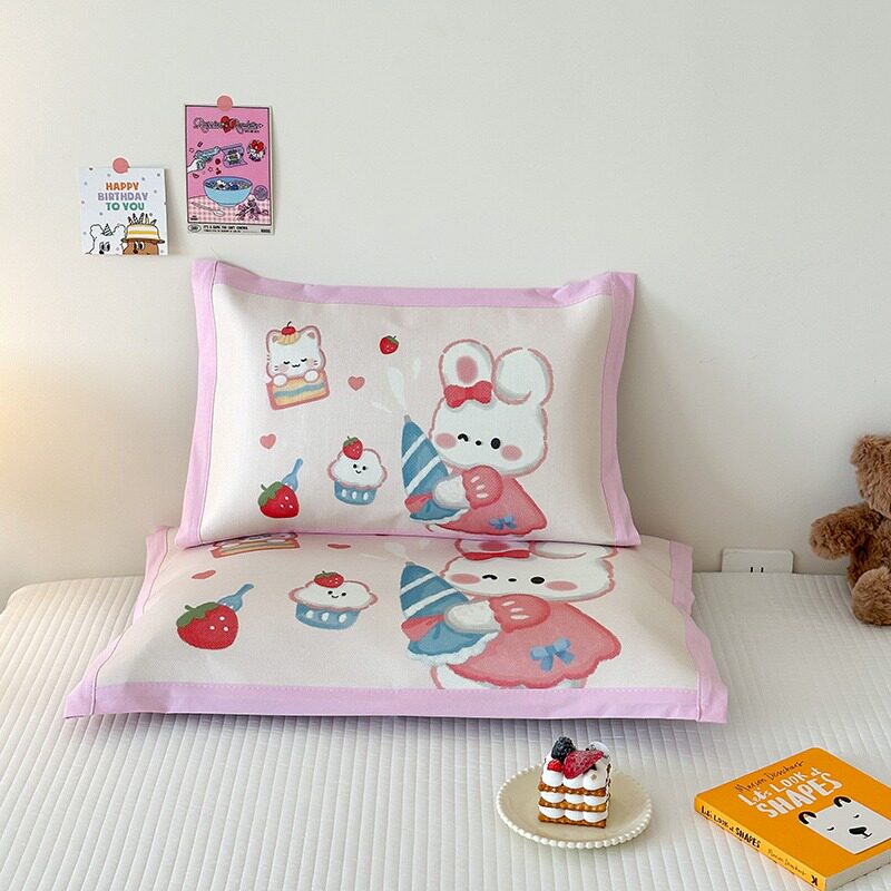 儿童冰丝枕套30x50小号幼儿园宝宝男孩女孩夏季凉感枕头套40x60