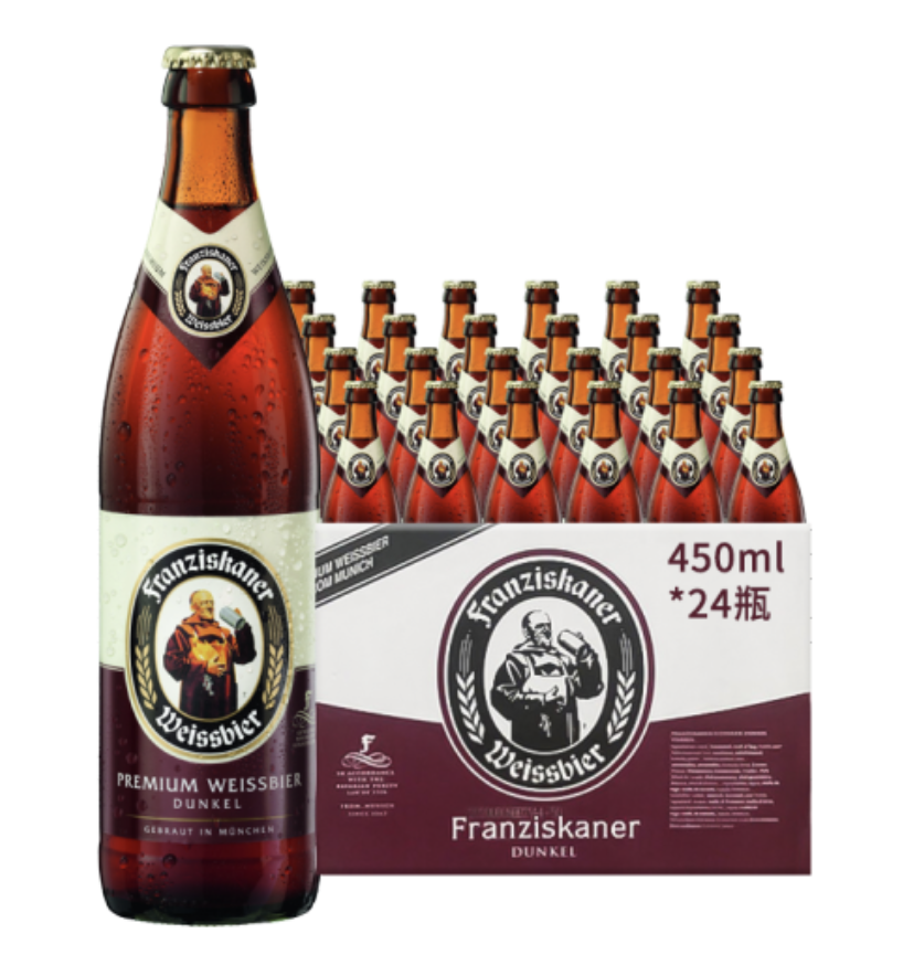 范佳乐/教士(franziskaner)德国 小麦黑啤酒 450x24整箱装