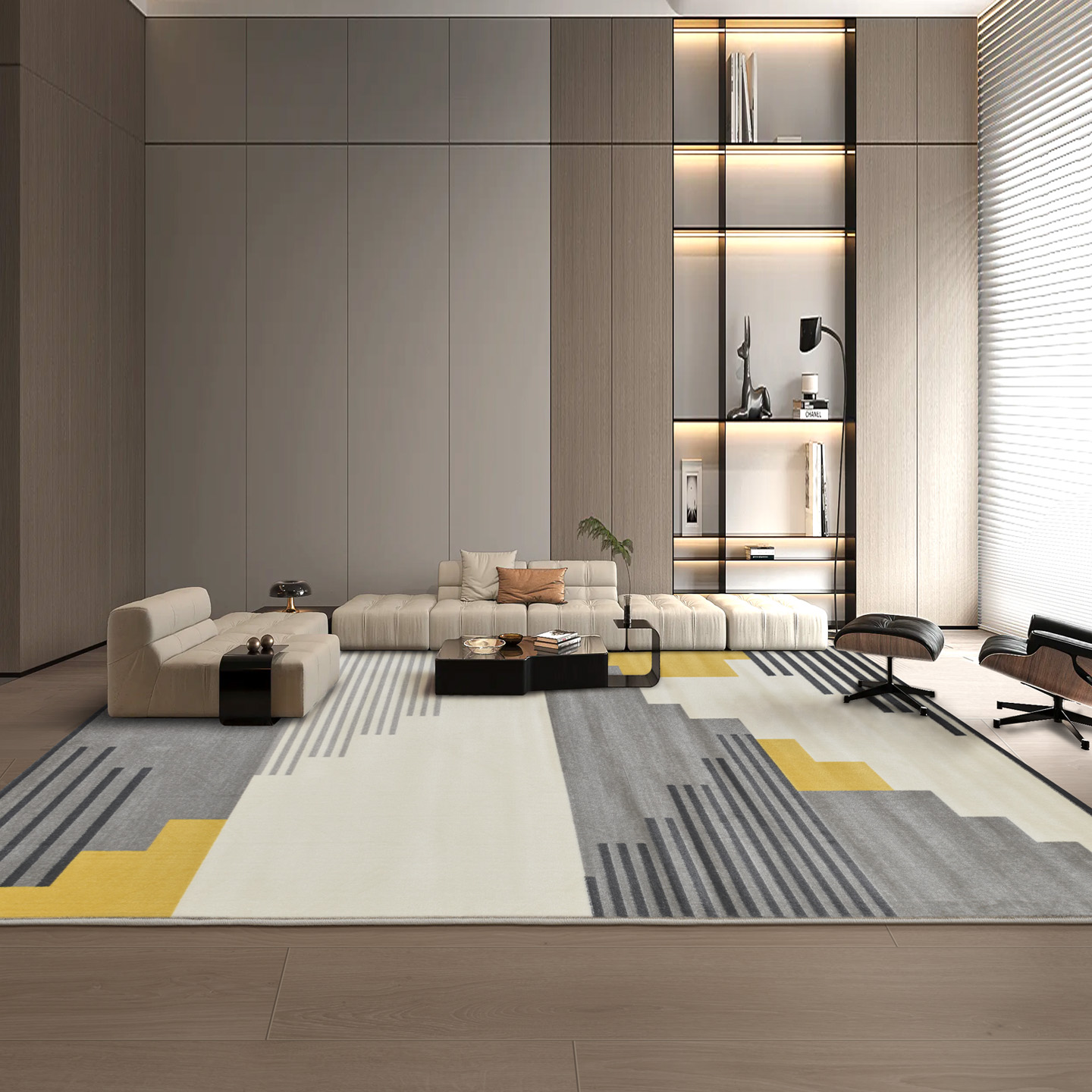 地毯客厅北欧轻奢现代意式简约