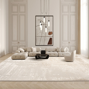 地毯客厅茶几毯轻奢风奶油风咖色高级感法式简约风意式现代沙发毯
