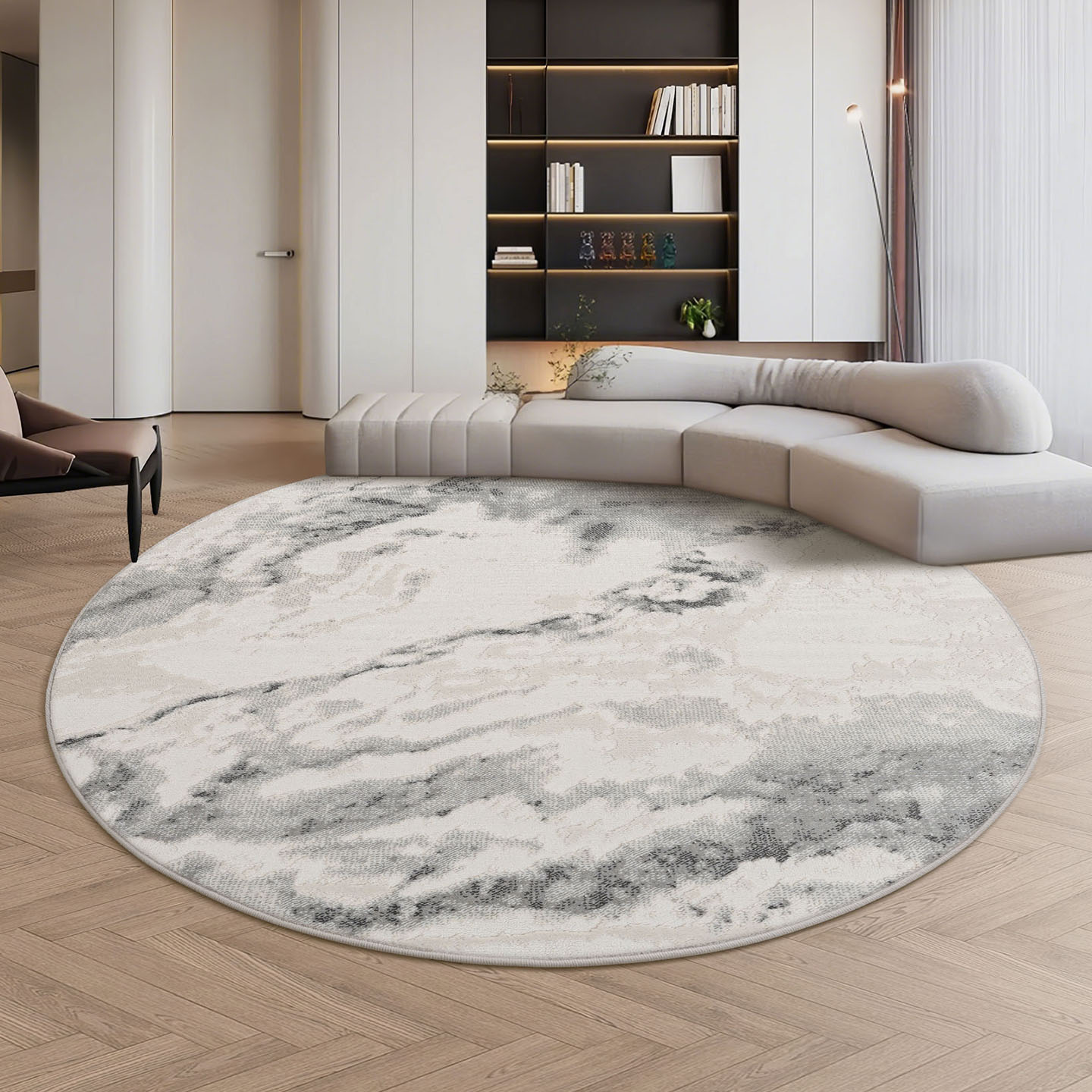 2025新款圆形地毯客厅轻奢风现代
