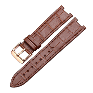 代用梅花线索凹接口真皮表带男女凹口手表链TQ52926手表带14 20mm