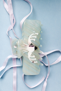 sorgenti原创设计喷泉抓夹 醋酸鲨鱼夹有趣发饰夏日清新大抓夹