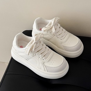 透气休闲运动鞋 荔枝公园百搭厚底小白鞋 百搭板鞋 爆款 子女2026新款