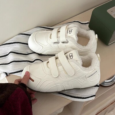 加绒德训鞋女2025冬季新款棉鞋