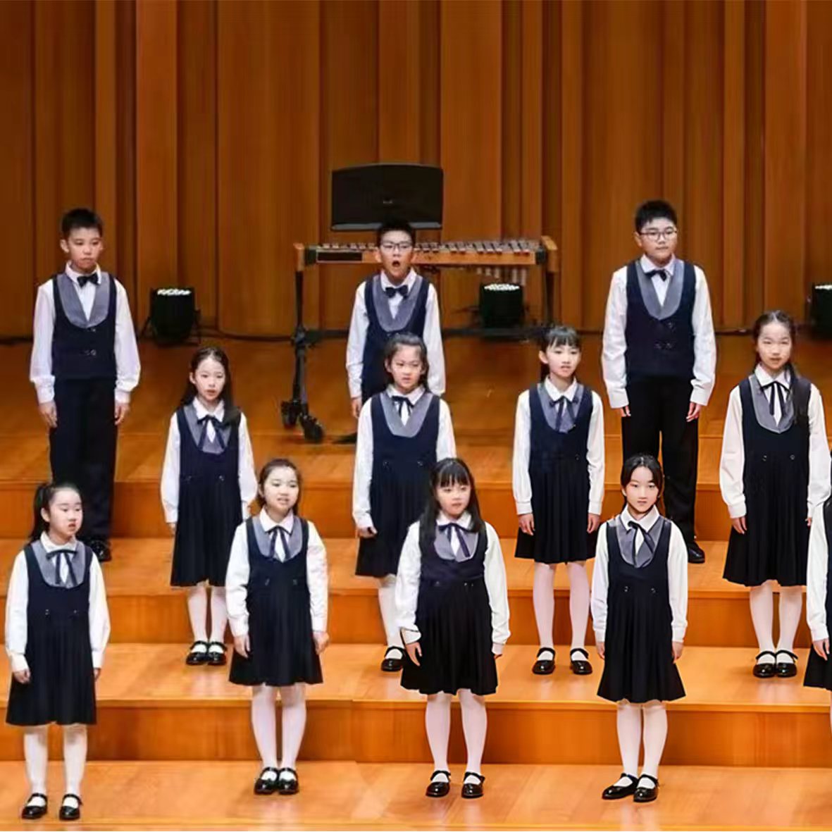 元旦儿童合唱演出服中小学生朗诵演讲比赛表演服装男女童主持礼服