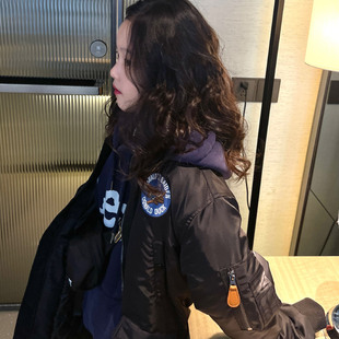 美妞之城女童长款刺绣棒球服夹棉棉衣洋气小女孩外套冬季新款