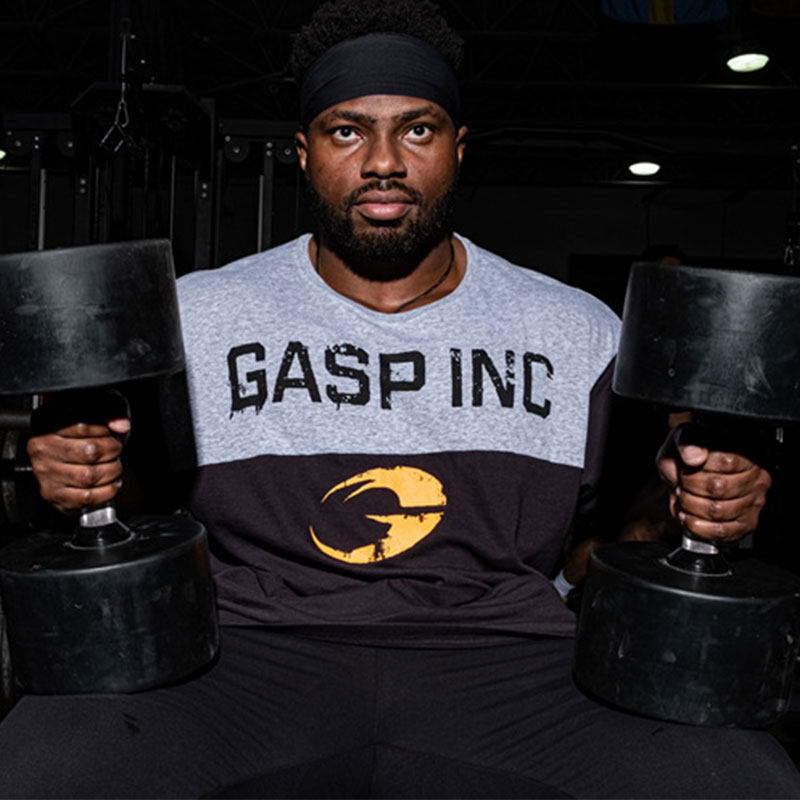 GASP新款夏季拼色健身运动复古健身健美训练欧美大码透气短袖T恤,运动服/休闲服装,运动T恤,淘宝优惠券,粉丝福利购,淘宝优惠卷