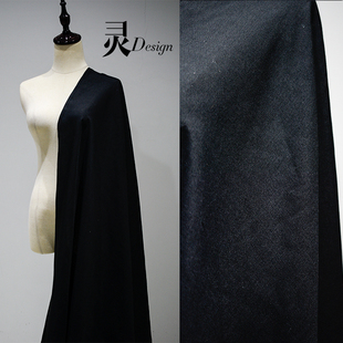 内衬布料里料黑色里布汉服裙料防透打底薄柔软纯棉服装设计师面料