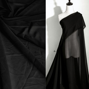 纯色雪纺布料透明裙子汉服古装衣服夏季内衬手工diy高档服装里布