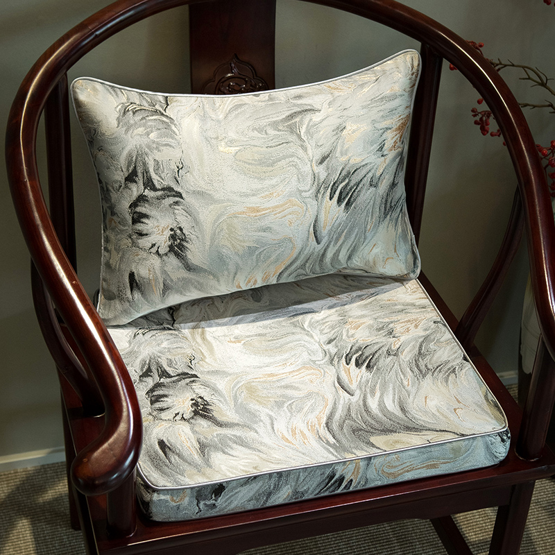 国风新中式实木加厚禅意椅垫椅子坐垫圈椅垫子四季通用座垫可定制