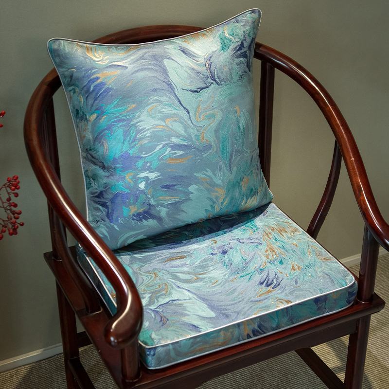 新中式实木椅子坐垫加厚圈椅垫子