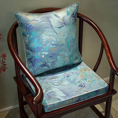 新中式实木椅子坐垫加厚圈椅垫子