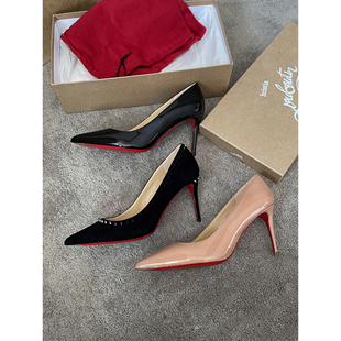 【benefanfan】一双你值得拥有的铆钉真皮大底红底高跟鞋细跟单鞋