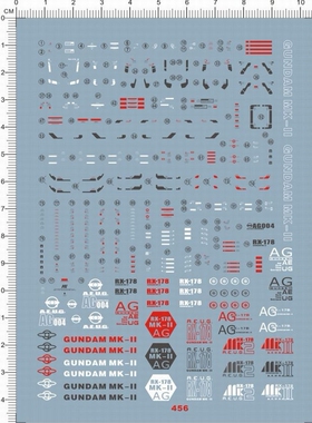 RG 1/144 RX-178 MK-II MK2  AUGE 白兔奥古配色gd水转印贴纸 456