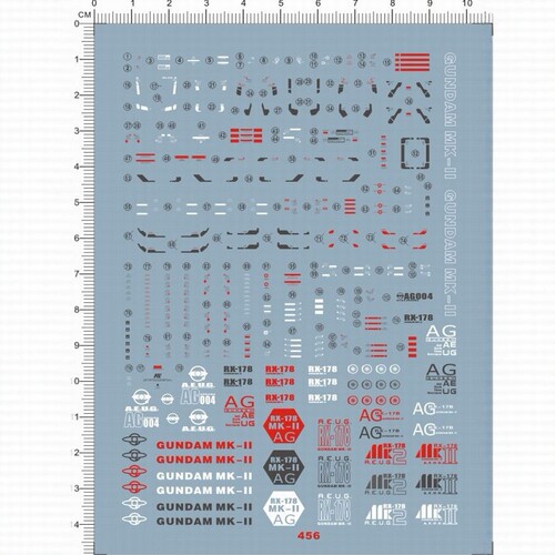 RG 1/144 RX-178 MK-II MK2  AUGE 白兔奥古配色gd水转印贴纸 456