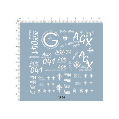 MG 1/100 AGX-04 GERERA-TETRA 小松原博之红角马水转印贴纸1804