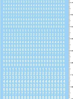 fonts 12-1 font12-1 Arial Narrow 阿拉伯数字水贴纸 6*10