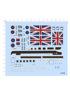 飞机模型 1:72 Fighter 英国/战斗机(标识).专用水贴【 5769 】