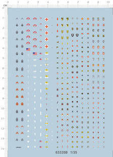 军事 1:35 Soldier 兵人(徽章) 坦克 战车 通用标志.水贴 63335B