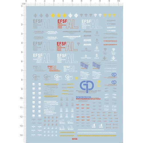GD模型 HG GP02A.高达+1:550 GP03D. 机甲专用水转印贴纸【5056】