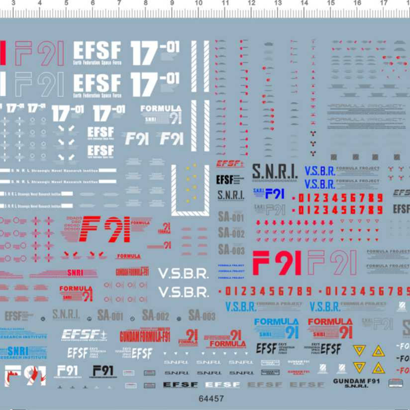 MG F91 白色gd水贴 64457
