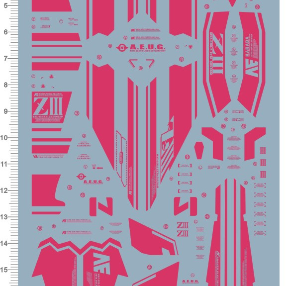 MG Z3 MSZ-006-3 Zeta Z-3 gd水贴 61027