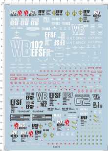 1/60 RX-78-2  GD水贴纸模 water decal 64378 PG