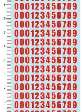 fonts 数字 模型水贴纸 1440-214# 6*10