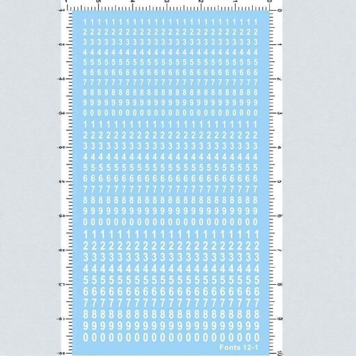 军事模型 font12-1 Arial Narrow 阿拉伯数字 水转印贴纸 6*10cm