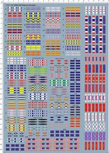 USN WWII FLAGS PENNANTS美国海军信号旗多国 B1606 1788 350