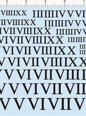 GD模型 各种比例 英文/字母 通用标志.罗马数字水贴 Fonts 7 黑