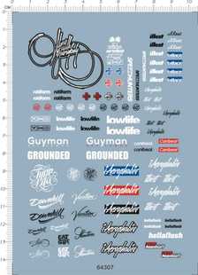 1/24 hellaflush guyman grounded 模型车拉花水贴纸 64307