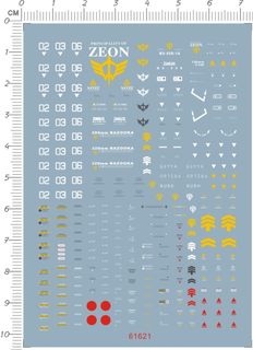 GD HG 1/144 MS-06R-1A 黑色三连星扎古(2.0).专用水贴 61621
