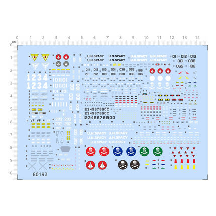 独立胶位 超时空要塞 1:144 VF-1系列战斗机 标志.专用水贴 80192