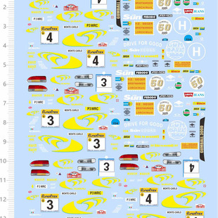 1/64 GUMBALL 3000 SUBARU模型车MONTE-CARLO标签水贴 80025