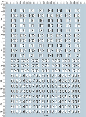 舷号中国美军数字数目字编号军舰战舰模型水贴 5004-5807