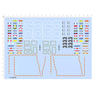 73069 信号旗比例模型水贴纸尼米兹号Nimitz专用水贴 350