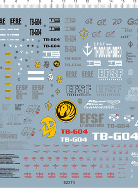 62274-7012/13 MG RX-78-4 4号机四号机gd水贴2