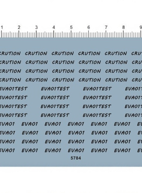 新世纪福音战士 EVA 字体 crution eva01 test 模型水贴纸 红色