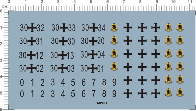 60901 1:72 ef2000 战机飞机模型水贴纸 6*11cm