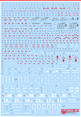 雪焰工作室 MG 1/100 MGEX-X01 独角兽高达Ver.Ka 超高精度水贴