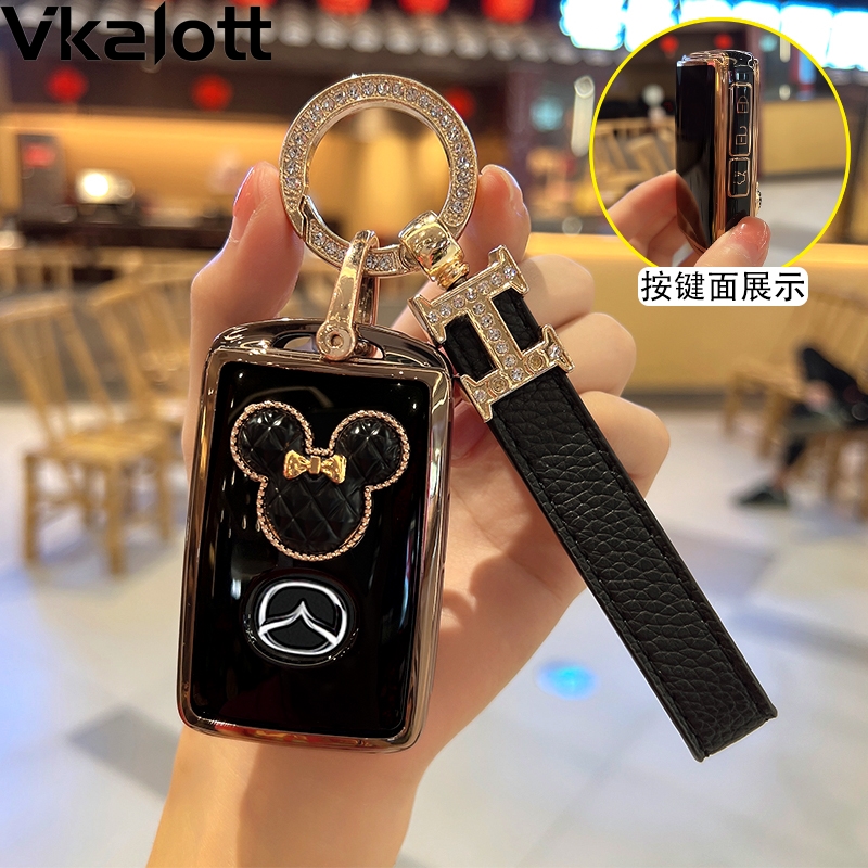 马自达3昂克赛拉钥匙套cx4/5专用21款cx30高档次世代车钥匙包壳扣