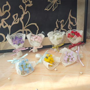 迷你仿真满天星小花束手捧花戴露贝儿娃娃DIY装饰镶钻饰品配件