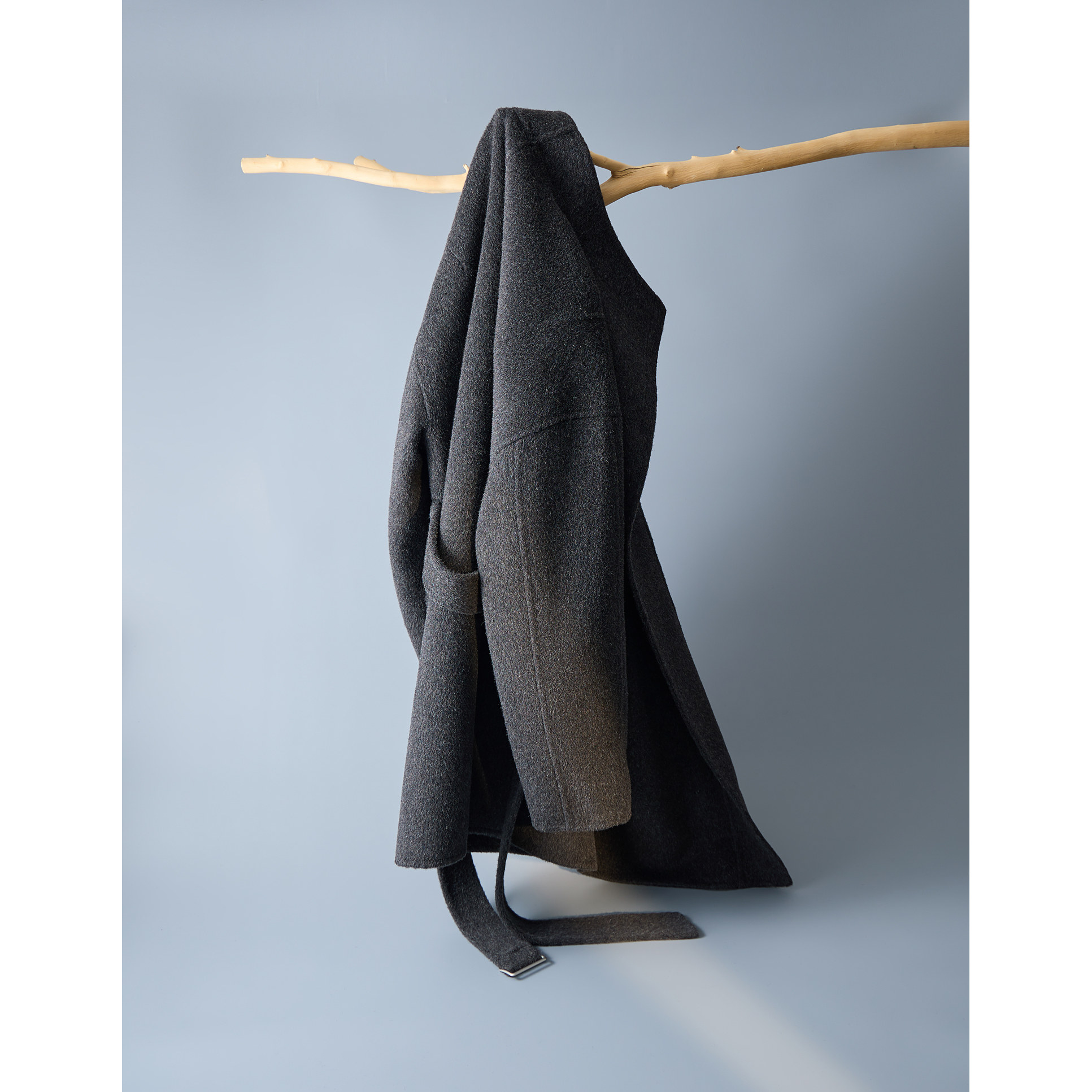 英伦风毛呢大衣腰带外套休闲轻奢羊毛风衣深咖色W061P485,男装风衣,电商D203(原钱塘6011)