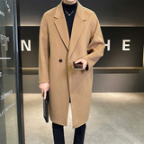 店主风中长韩版呢子大衣简约毛呢风衣外套D203-546P555控798，男装风衣，电商D203(原钱塘6011)