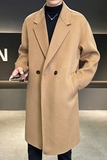 店主风双面呢韩版呢子大衣简约毛呢外套风衣D203-546P555控798，男装风衣，电商D203(原钱塘6011)
