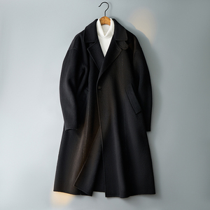 秋冬毛呢大衣英伦风风衣羊毛西装领羊毛长毛外套88388P635控988，男装西服套装，电商D203(原钱塘6011)